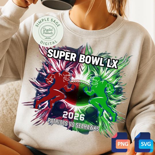 Patriots vs Seahawks Super Bowl LX Sweatshirts, Super Bowl 2026 Sweatshirts for Fan