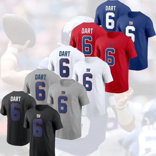 Discover Jaxson Dart #6 New York 2025 Player Name & Number For Fans