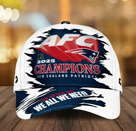 Discover New Englandd Patrio1t 2025 Classic Cap AFC Champions cap