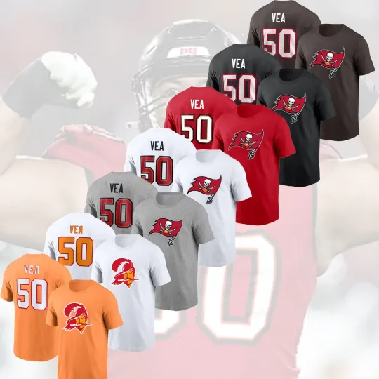 Discover Vita Vea #50 Tampa Bay 2025 Player Name & Number Gift