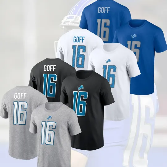 Discover Jared Goff #16 Detroit 2025 Player Name & Number For Fans