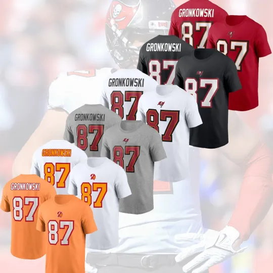 Discover Rob Gronkowski #87 Tampa Bay 2025 Player Name & Number Gift