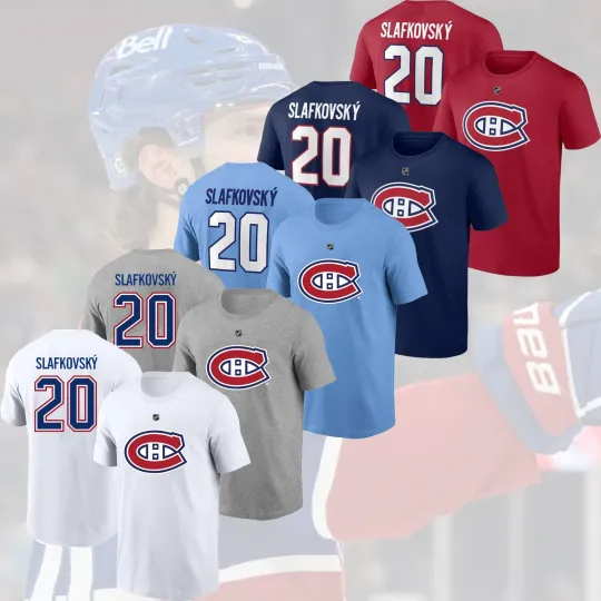 Discover Juraj Slafkovský #20 Montreal Canadiens 2026 Player Name & Number for Fans