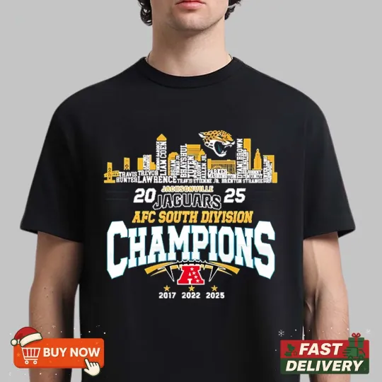 Discover Jacksonville Jaguars AFC South Champions 2025 TShirt