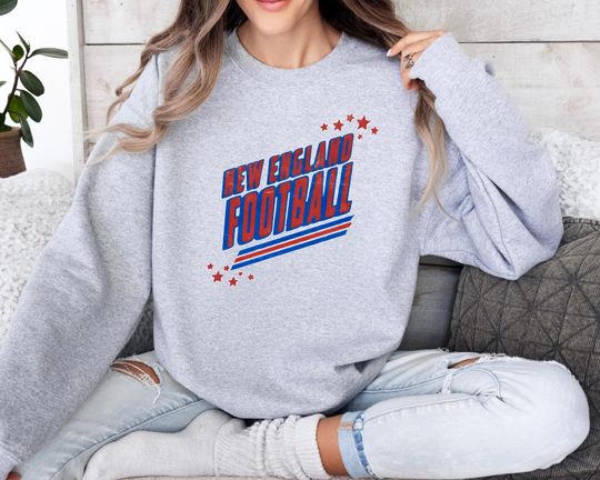 Discover Vintage New England Football Sweatshirt, Game Day Shirt