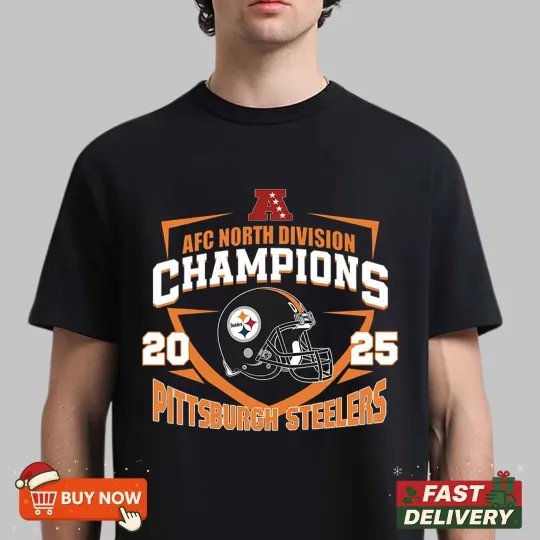 Discover Pittsburgh Steeler 2025 AFC North Division Champions TShirt