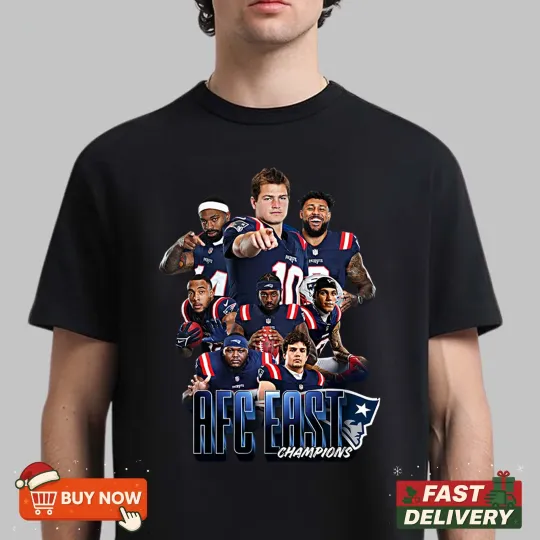 New England Patriots 2025 AFC East Division Champions TShirt