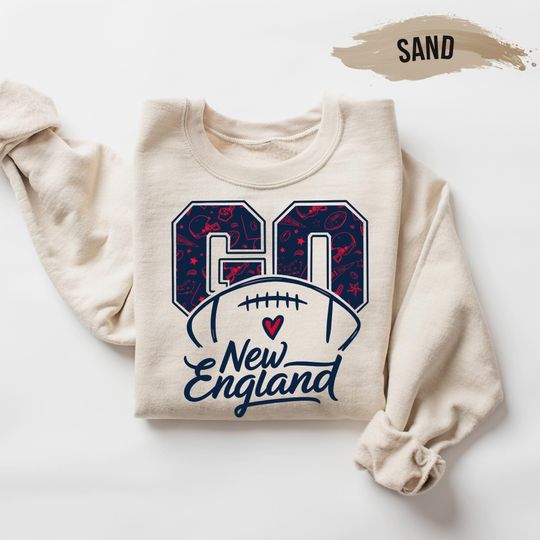 Discover New England Football Sweatshirt  Retro Game Day Top, Cozy Unisex Fit