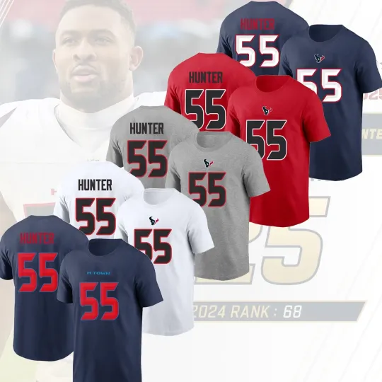 Discover Danielle Hunter #55 Houston Football 2025 Player Name & Number for Fans