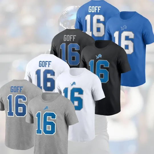 Discover Jared Goff #16 Detroit Football 2025 Player Name & Number For Fans