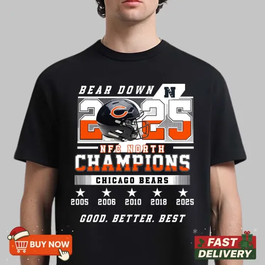 Chicago Bears 2025 NFC North Division Champions TShirt