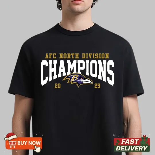 Baltimore Ravens 2025 AFC North Division Champions TShirt