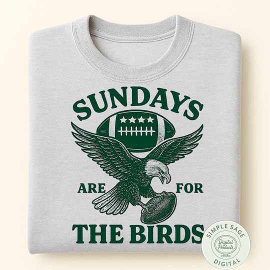 Discover Retro Eagles Football Gift , Sundays Are for the Birds Sweatshirts, Football Fan Gift