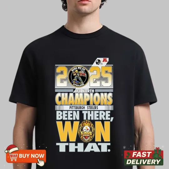 Discover Pittsburgh Steeler 2025 AFC North Division Champions TShirt