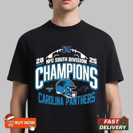 Carolina Panthers NFC South Division Champions 2025 TShirt