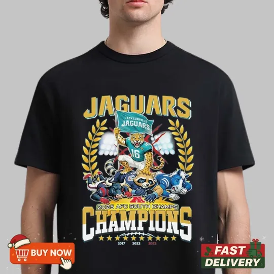 Discover Jacksonville Jaguars AFC South Champions 2025 TShirt