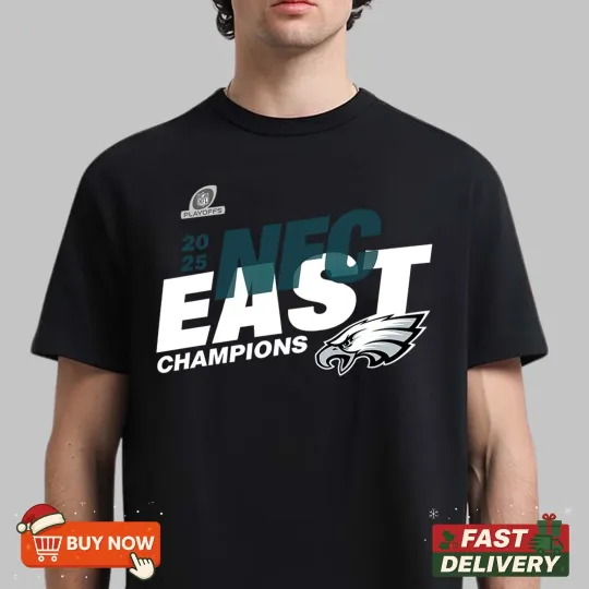 Discover Philadelphia Eagles NFC East 2025 Champions TShirt