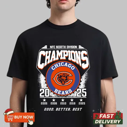 Discover Chicago Bears NFC North Division Champions 2025 TShirt