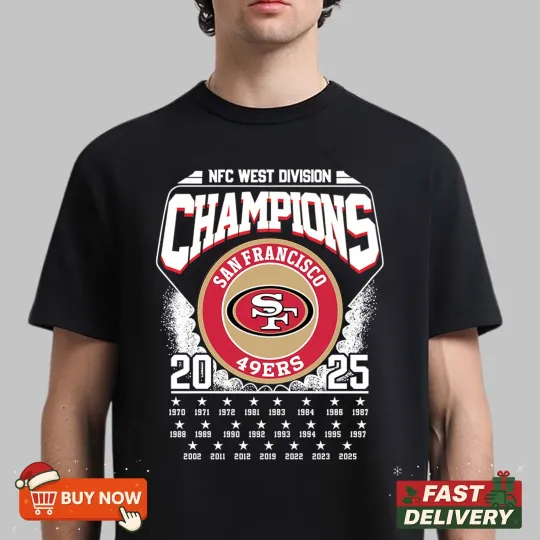 Discover San Francisco 49ers Champions 2025 TShirt