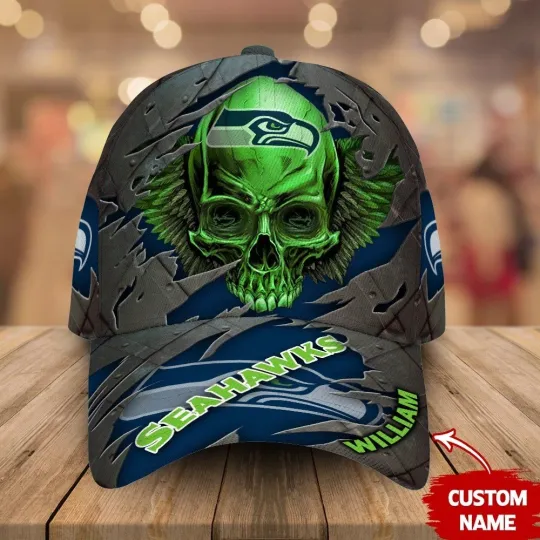 Discover Personalized Seattle Football Seahawkss Team Classic Cap Gift For Husband Dad