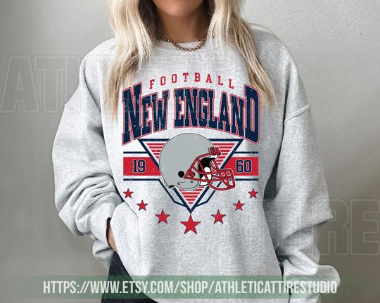 Discover New England Football Vintage Sweatshirt T-Shirt,The Pats T-Shirt,Vintage New England Fan Gift Crewneck,Patriot Sweatshirt Fans Gift FVH2