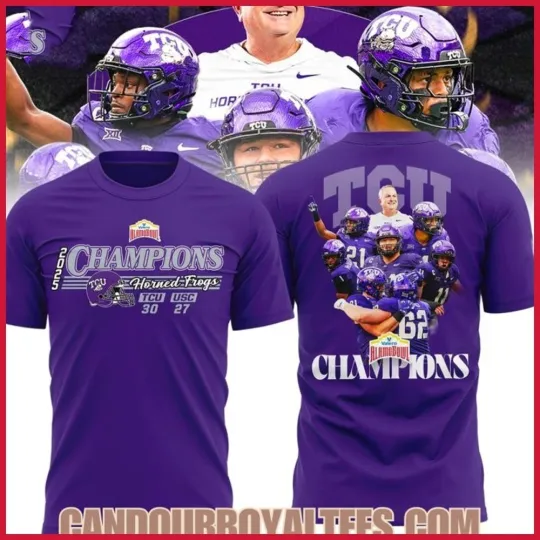 Discover 💯FASTSHIP - TCU Horned Frogs 2025 Valero Alamo Bowl Champions Gift For Fans