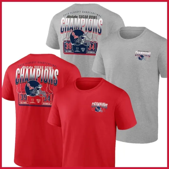 Ole Miss Rebel College Football Playoff 2026 Sugar Bowl Champions T-Shirt