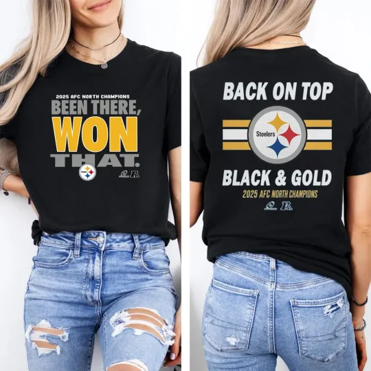 Discover Pittsburgh Steeler 2025 AFC North Division Champions TShirt