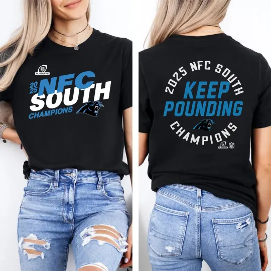 Carolina Panthers 2025 NFC South Division Champions TShirt