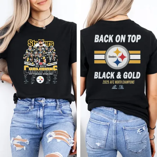 Discover Pittsburgh Steeler 2025 AFC North Division Champions TShirt