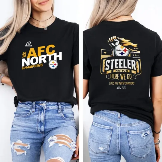 Discover Pittsburgh Steeler 2025 AFC North Division Champions TShirt