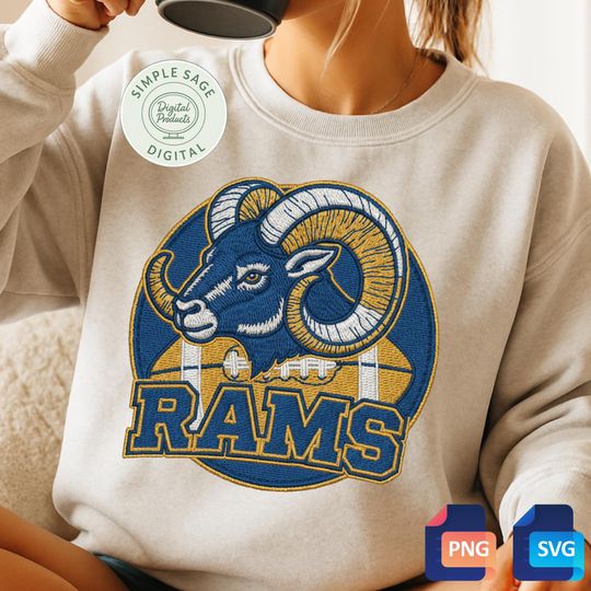 Discover Rams Football Embroider Sweatshirts, Football Fan Gift