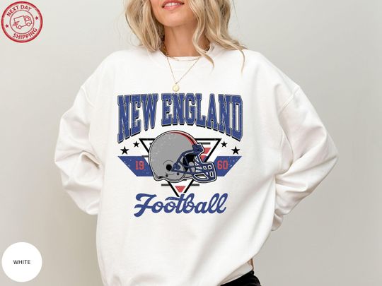 Discover New England Football Vintage Sweatshirt, New England Football Fan Gift Shirt, New England Football Game Day Outfit, Football Lover Gift