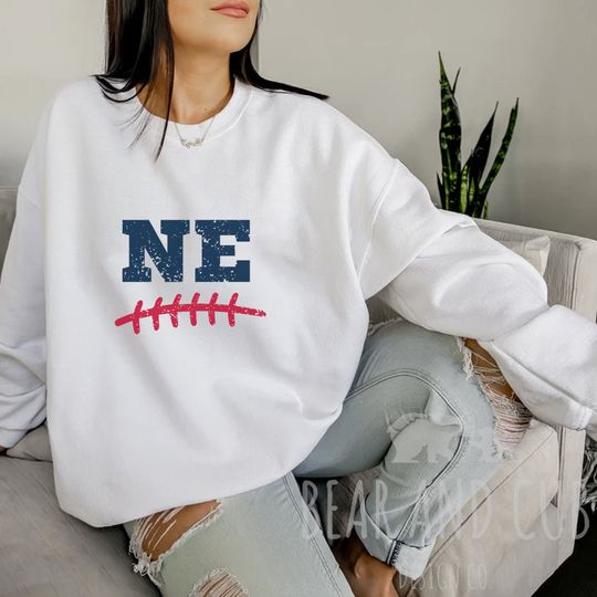 Discover Vintage New England Football Crewneck Sweatshirt, Distressed New England Shirt, New England Fan Crewneck Shirt, New England Gift, Game Day
