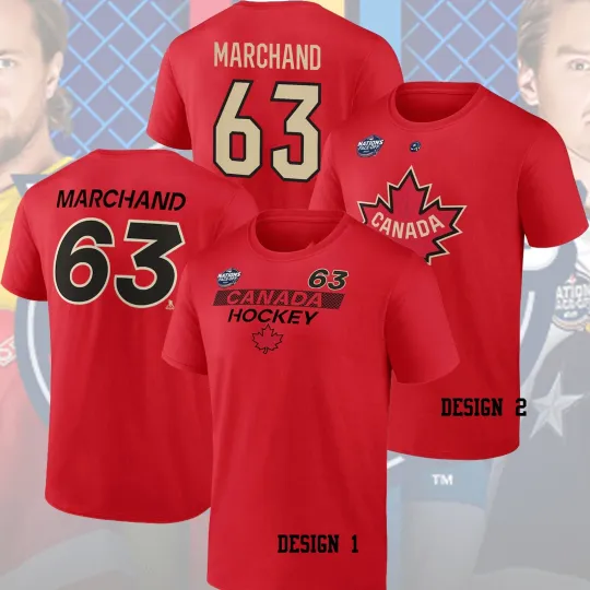 Discover FAST SHIP! Canada Brad Marchand #63 Name & Number Hockey 4 Nation Gift For Fans
