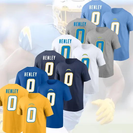 Discover HOT!! Daiyan Henley #0 Los Angeles Chargers 2025 Player Name & Number Fan Gifts