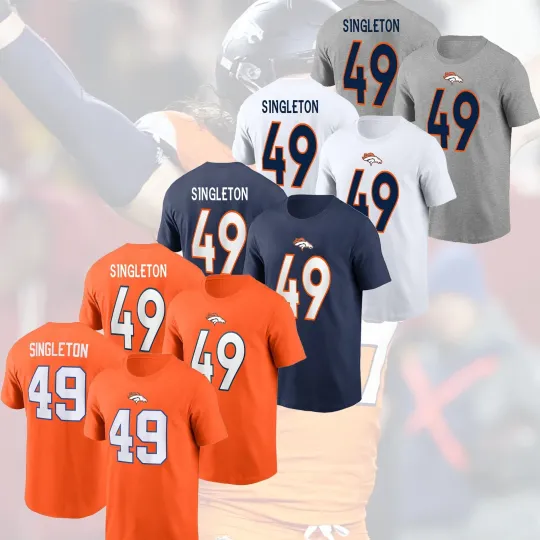 Alex Singleton #49 Denver B.owll 2025 Player Name & Number for Fan