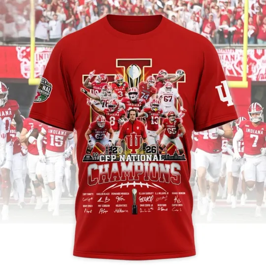Discover Indiana Hoosiers 2026 National Championship Shirt – IU Undefeated 16 Season Tee