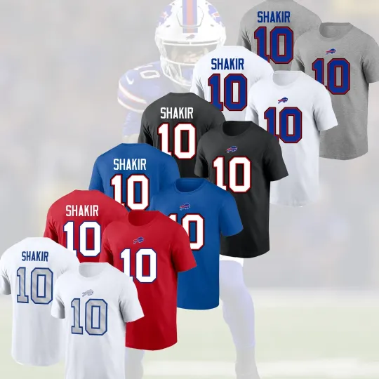Khalil Shakir #10 Buffalo Football 2025 Player Name & Number Gift For Fans