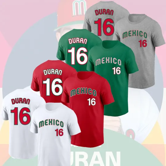Discover Jarren Duran #16 Team Mexico World Baseball Classic 2025 Player Name & Number