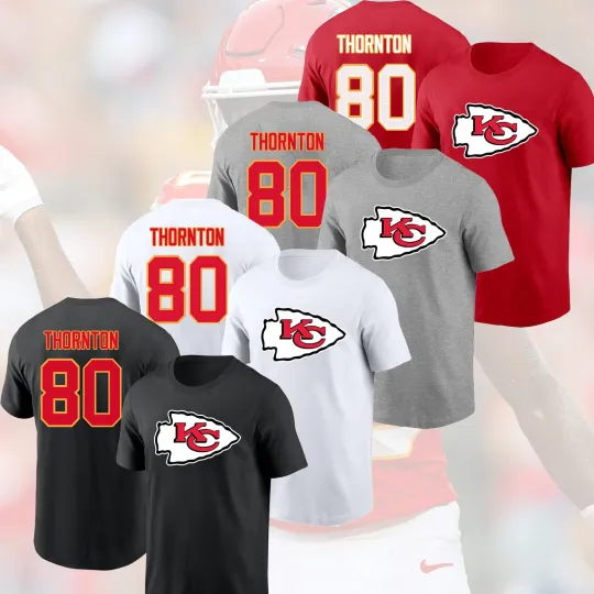 Discover HOT NEW!! Tyquan Thornton #80 Kansas City Chiefs Player Name & Number Fan Gifts