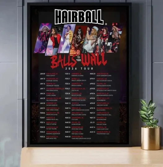 Discover Hairball Balls To The Wall Tour 2026 Poster