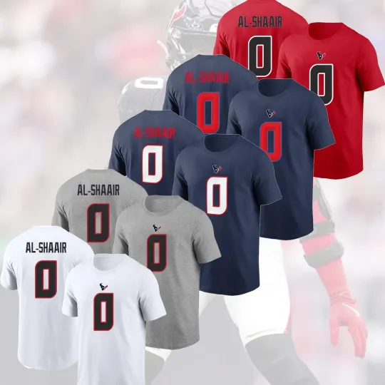 Discover HOT - Azeez Al-Shaair #0 Houston Texans 2026 Player Name & Number Gift for Fans
