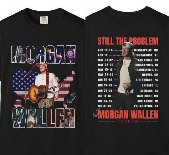 Discover Wallen Vintage Wallen Western Tour T-Shirt - 2026 Country Music Merch
