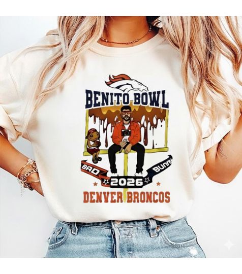 Discover Benito Bowl 2026 Denver Broncos Shirt, Funny Football Fan Tee, Vintage Game Day Gift