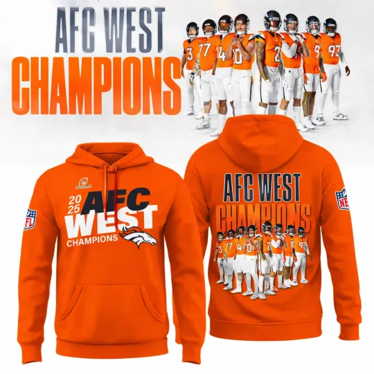 Denver Broncos AFC West Division 2025 Champions Hoodie