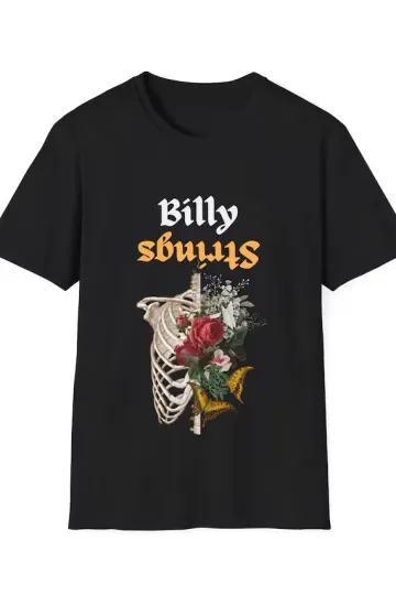 Discover Bluegrass Skeleton Billy Strings  Butterfly Black unisex ALl size shirt