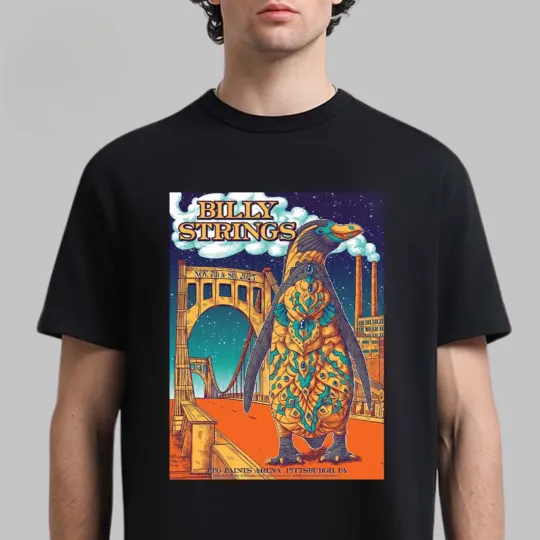 Discover Billy Strings 2025 Tour T-Shirt – Pittsburgh Pennsylvania All Dates Nov 7 & 8