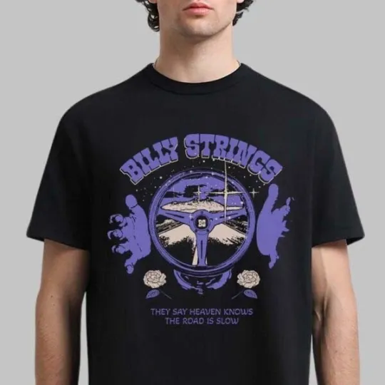 Discover Billy Strings Fall 2025 Tour T-Shirt, North America Steering Wheel Graphic Tee