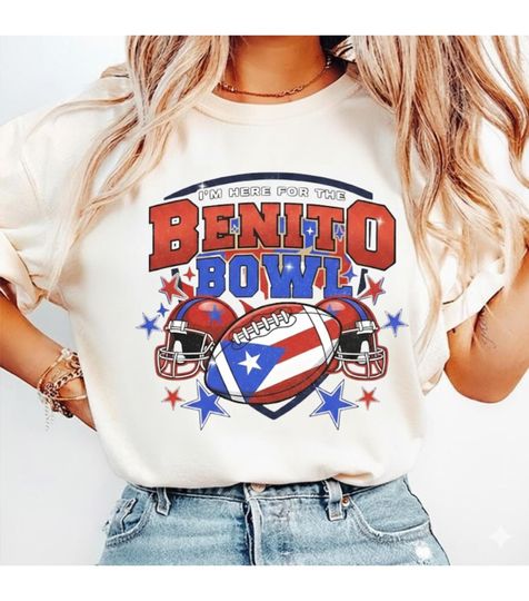 Discover Benito Bowl Bunny Shirt, Retro Football Tee, Cute Game Day T-Shirt
